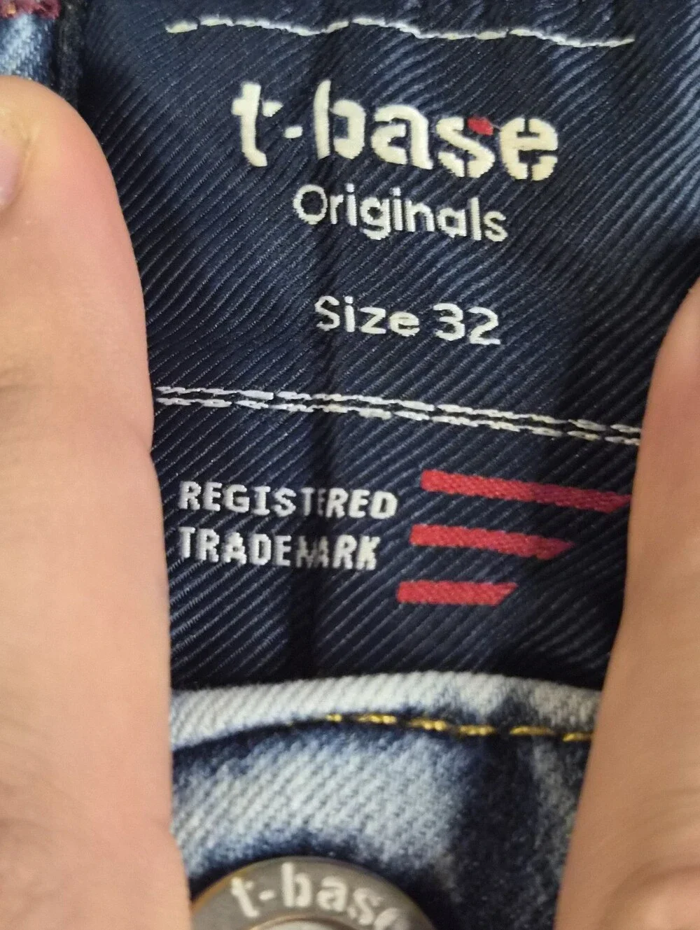 T base Blue acid wash denim shorts jorts size mens 32 waist 21